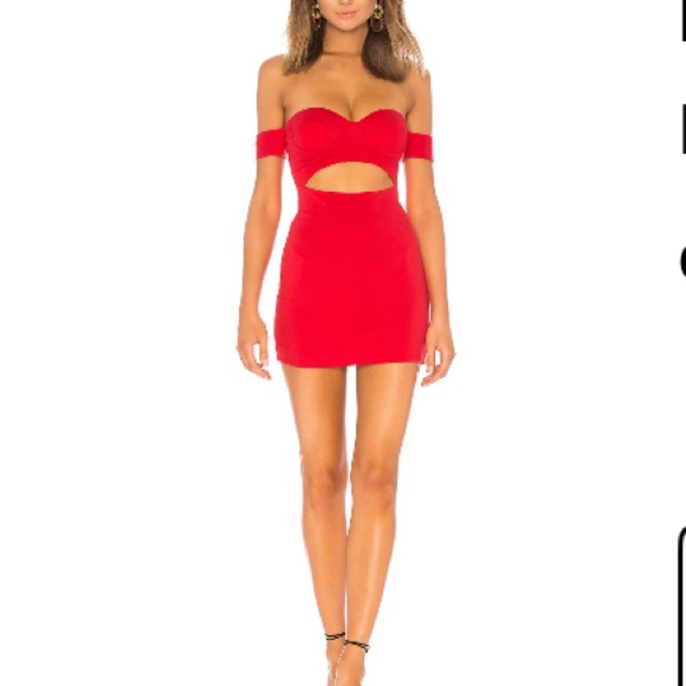 Red Off-Shoulder Dress